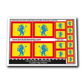 Custom Sticker - Crusader Flags (Yellow)