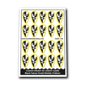 Custom Sticker - Black Falcon Ovoid Shields (Yellow)