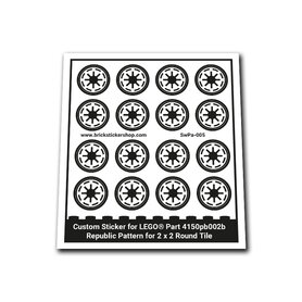 Custom Sticker - Republic Pattern for 2 x 2 Round Tile