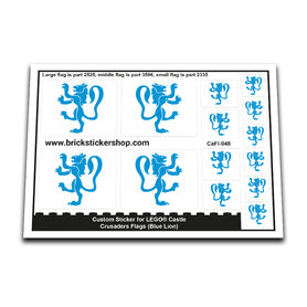 Custom Sticker - Crusaders Flags (Blue Lion) Flags