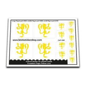 Custom Sticker - Crusaders Flags (Yellow Lion)