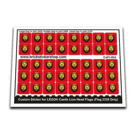 Custom Sticker - Lion Head Flags (Flag 2335 Only)