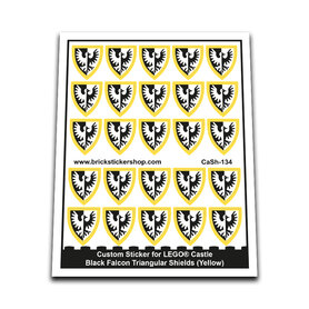 Custom Sticker - Black Falcon Triangular Shields (Yellow)