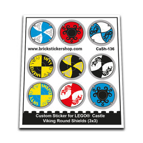Custom Sticker - Viking Round Shields (3x3)