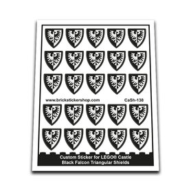 Custom Sticker - Black Falcon Triangular Shields