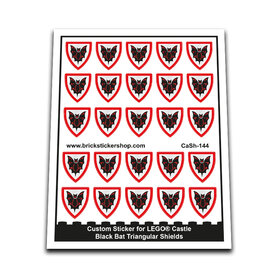 Custom Sticker - Black Bat Triangular Shields