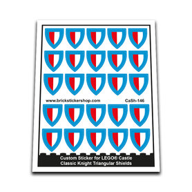 Custom Sticker - Classic Knight Triangular Shields