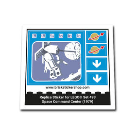 Replacement Sticker for Set 493 - Space Command Centre