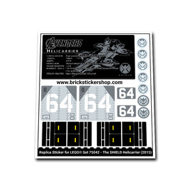 Replacement Sticker for Set 76042 - The SHIELD Helicarrier