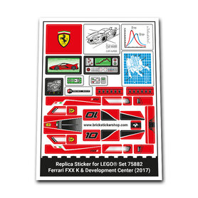 Replacement Sticker for Set 75882 - Ferrari FXX K & Development Center