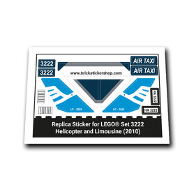 Replacement Sticker for Set 3222 - Helicopter and Limousine