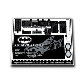 Replacement Sticker for Set 76139 - 1989 Batmobile