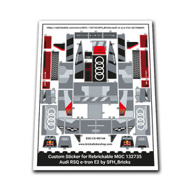 Custom Sticker - Rebrickable MOC 132735 - Audi RSQ e-tron E2 by SFH_Bricks