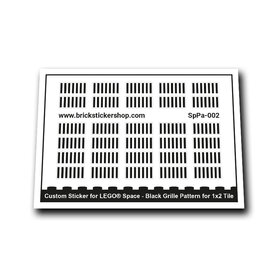 Custom Sticker - Black Grille Pattern for 1x2 Tile