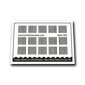 Custom Sticker - Black Grille Pattern for 2x2 Tile