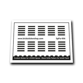 Custom Sticker - Black Grille Pattern for 3 x 2 x 6 Panel