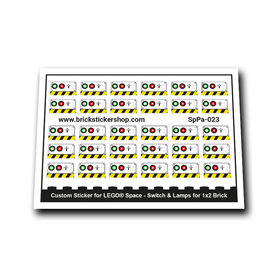 Custom Sticker - Switch & Lamps Pattern for 1x2 Brick