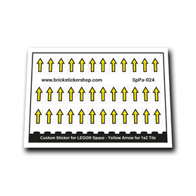 Custom Sticker - Yellow Arrow Pattern for 1x2 Tile