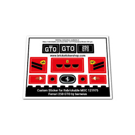 Custom Sticker - Rebrickable MOC 121975 - Ferrari 250 GTO by barneius