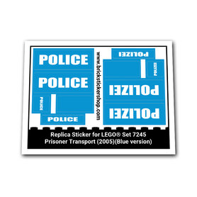 Replacement Sticker for Set 7245 - Prisoner Transport (Blue)