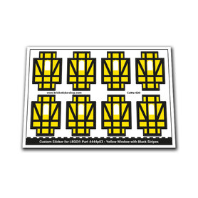 Custom Sticker - Yellow Window with Black Stripes