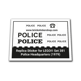 Replacement Sticker for Set 381- Police Headquarters