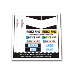 Replacement Sticker for Set 10242 - MINI Cooper (White Version)