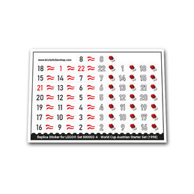 Replacement Sticker for Set 880002 - World Cup Austrian Starter Set