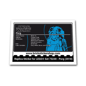 Replacement Sticker for Set 75230 - Porg