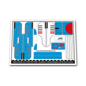 Replacement Sticker for Set 75248 - Resistance A-Wing Starfighter (Blue Version)
