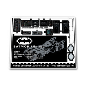 Replacement Sticker for Set 76139 - 1989 Batmobile