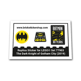 Replacement Sticker for Set 77903 - The Dark Knight of Gotham City - San Diego Comic-Con 2019 Exclusive