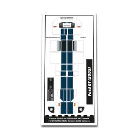 Custom Sticker - Rebrickable MOC 149099 - Ford GT '05 (White Version) by NV Carmocs