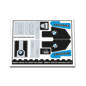 Replacement Sticker for Set 42063 - BMW R 1200 GS Adventure