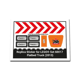 Replacement Sticker for Set 60017 - Flatbed Truck