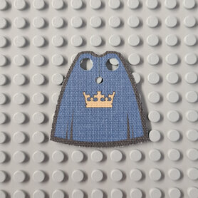 Custom Cloth - Standard Cape with Crown on Dark Blue Pattern