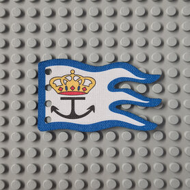 Replica Cloth - Flag with Blue Border and Crown and Anchor Pattern (x376px5)