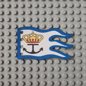Replica Cloth - Flag with Blue Border and Crown and Anchor Pattern (x376px5)