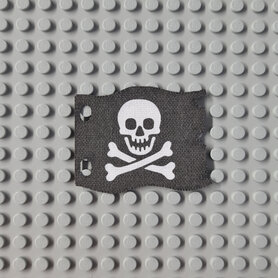 Custom Cloth - Black Flag with Jolly Roger (2525p01)