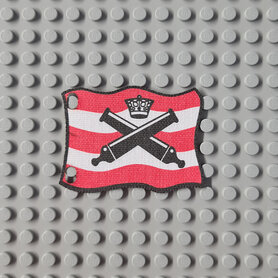 Custom Cloth - Flag with Crossed Cannons over Red Stripes (2525px1)