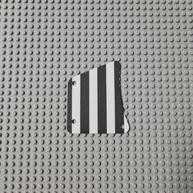 Replica Sailbb01 - Cloth Sail 9 x 11, 3 Holes with Black Stripes Pattern