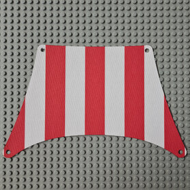 Replica Sailbb04 - Cloth Sail 27 x 17 Top with Red Thick Stripes Pattern
