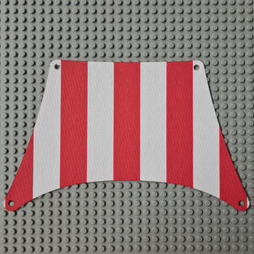 Replica Sailbb04 - Cloth Sail 27 x 17 Top with Red Thick Stripes Pattern