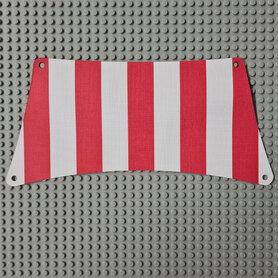 Replica Sailbb05 - Cloth Sail 30 x 15 Bottom with Red Thick Stripes Pattern