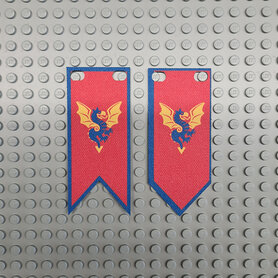 Custom Cloth - Banner with Dragon on Red Background