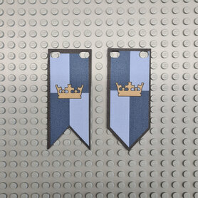 Custom Cloth - Banner with Royal Knight's Crown Dark Blue & Medium Azure
