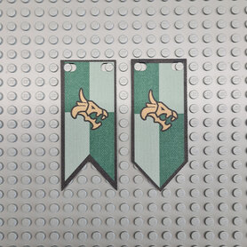 Custom Cloth - Banner with Dragon Knight Emblem Dark Green & Medium Green