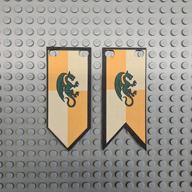 Custom Cloth - Banner with Dragon Knight Emblem Bright Light Orange & BLY