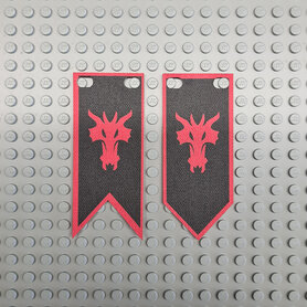 Custom Cloth - Banner with Dragon Knight Emblem Red & Black