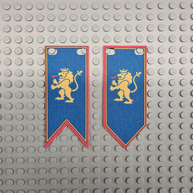 Custom Cloth - Banner with Lion Knight Emblem Blue & Red